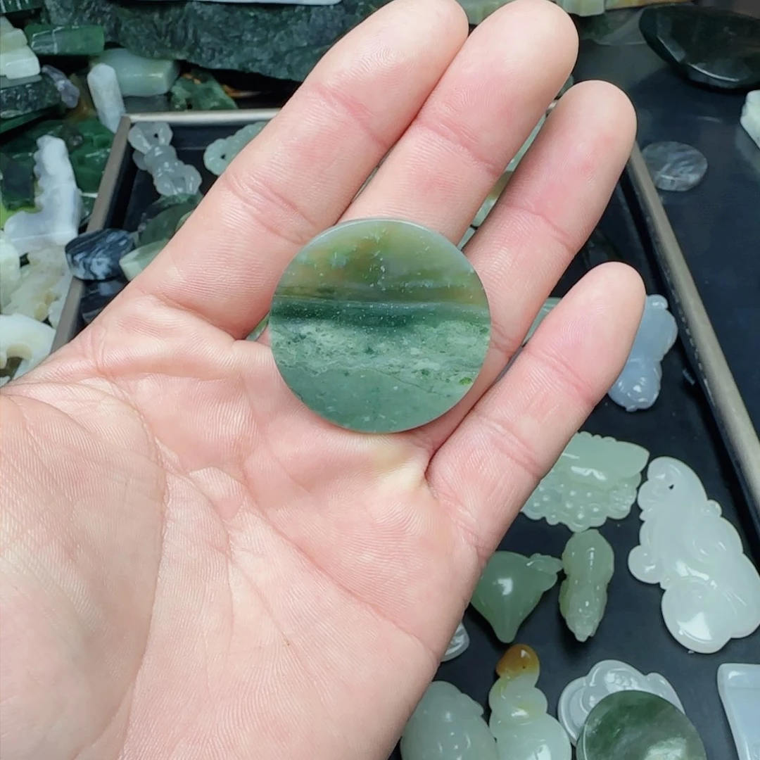 和田玉珠宝半成品未镶嵌公**粒