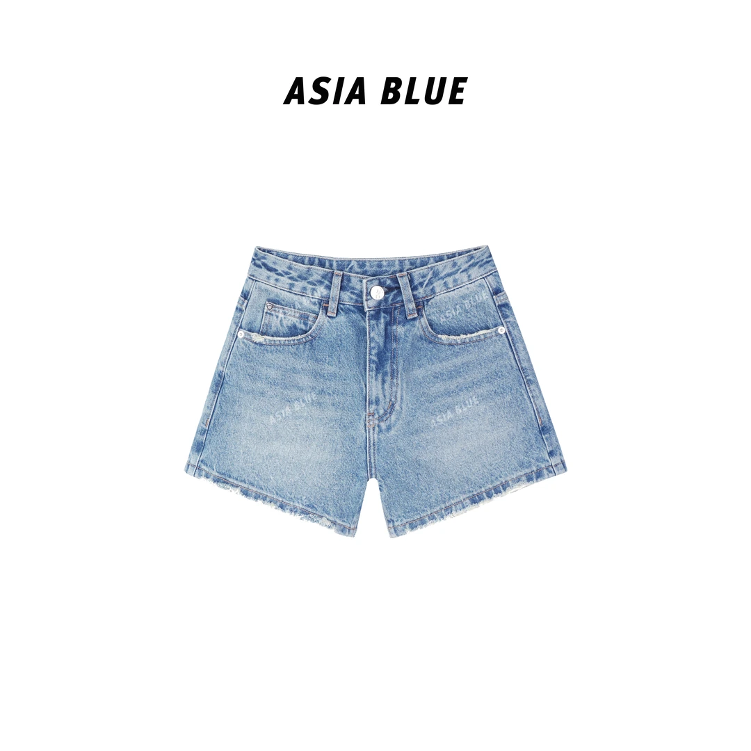 【ASIA BLUE】 · 语冰 ·  夏季显瘦无弹吊烂A字牛仔短裤