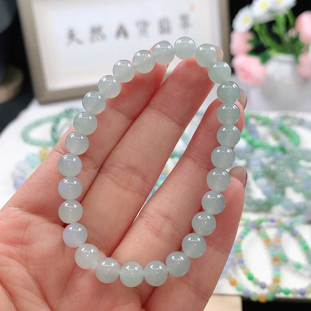 翡翠未镶嵌手链手链6.9mm