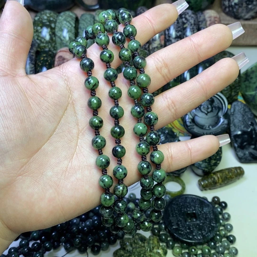 蛇纹石玉手链未镶嵌叶**秋