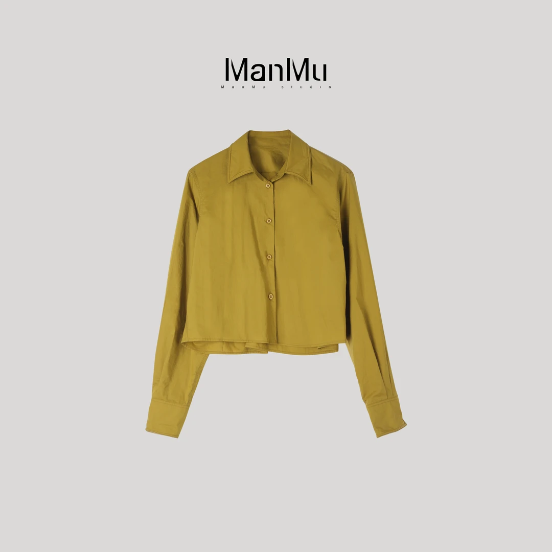 满目ManMu 【张琪专属】高级定制秋季时尚百搭纯棉衬衫350465