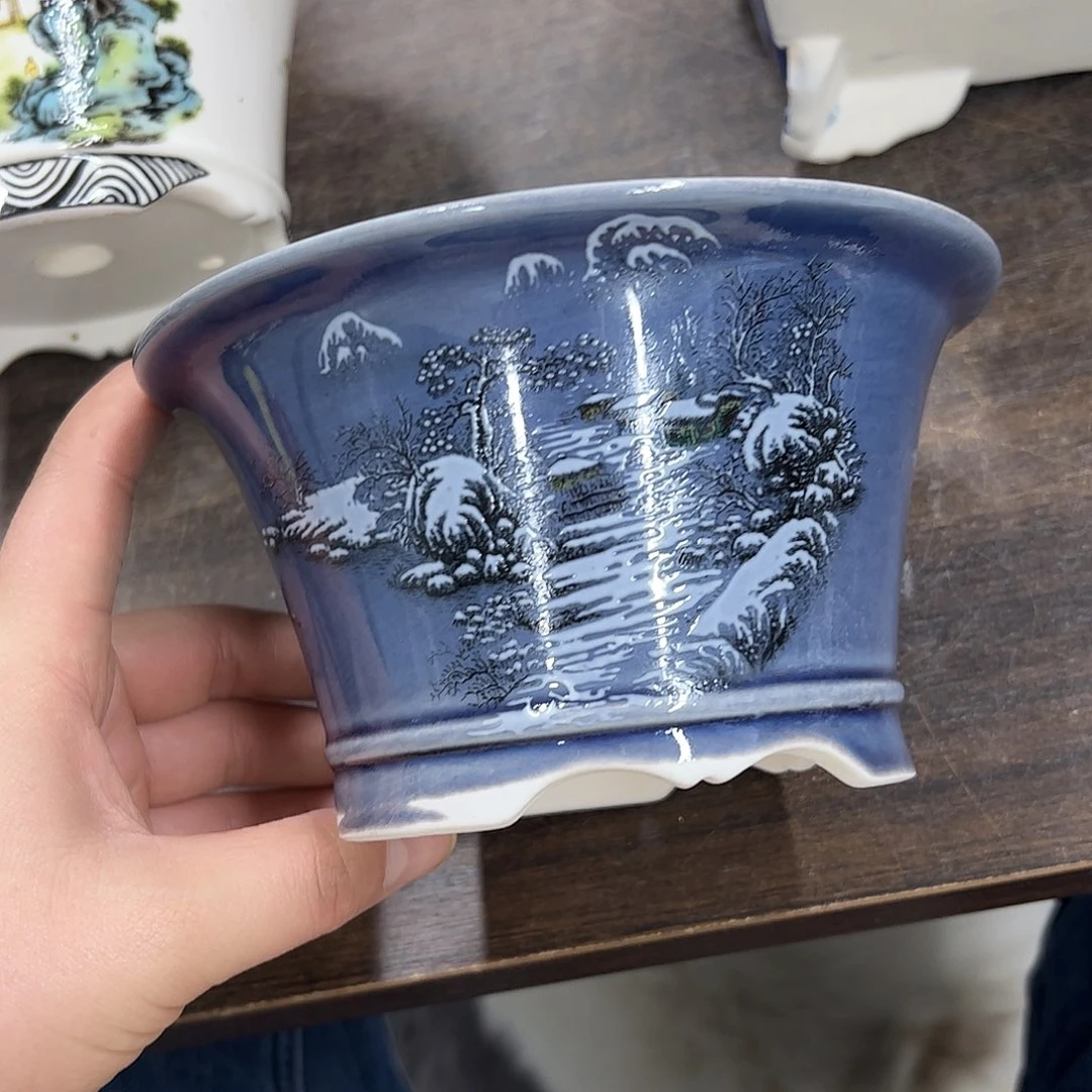 紫砂花盆262号瑕疵15/8cm