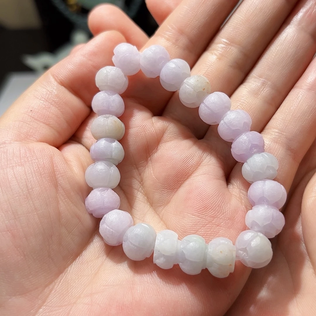 定制翡翠未镶嵌天然缅甸翡翠A货莲花珠