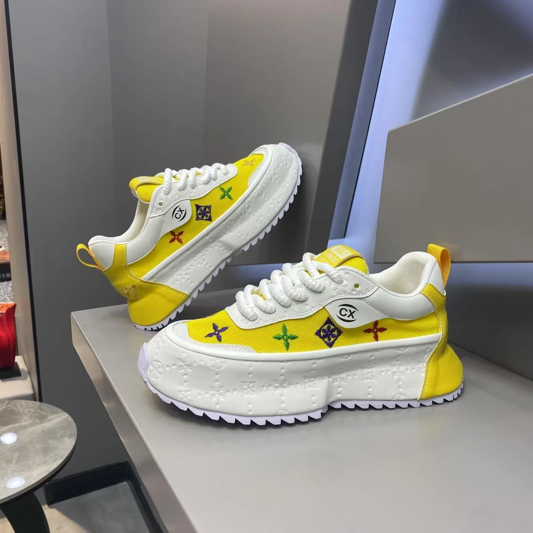 【皮鞋码】春夏新款皮布拼接百搭潮流舒适男士时尚休闲潮鞋时髦款bc