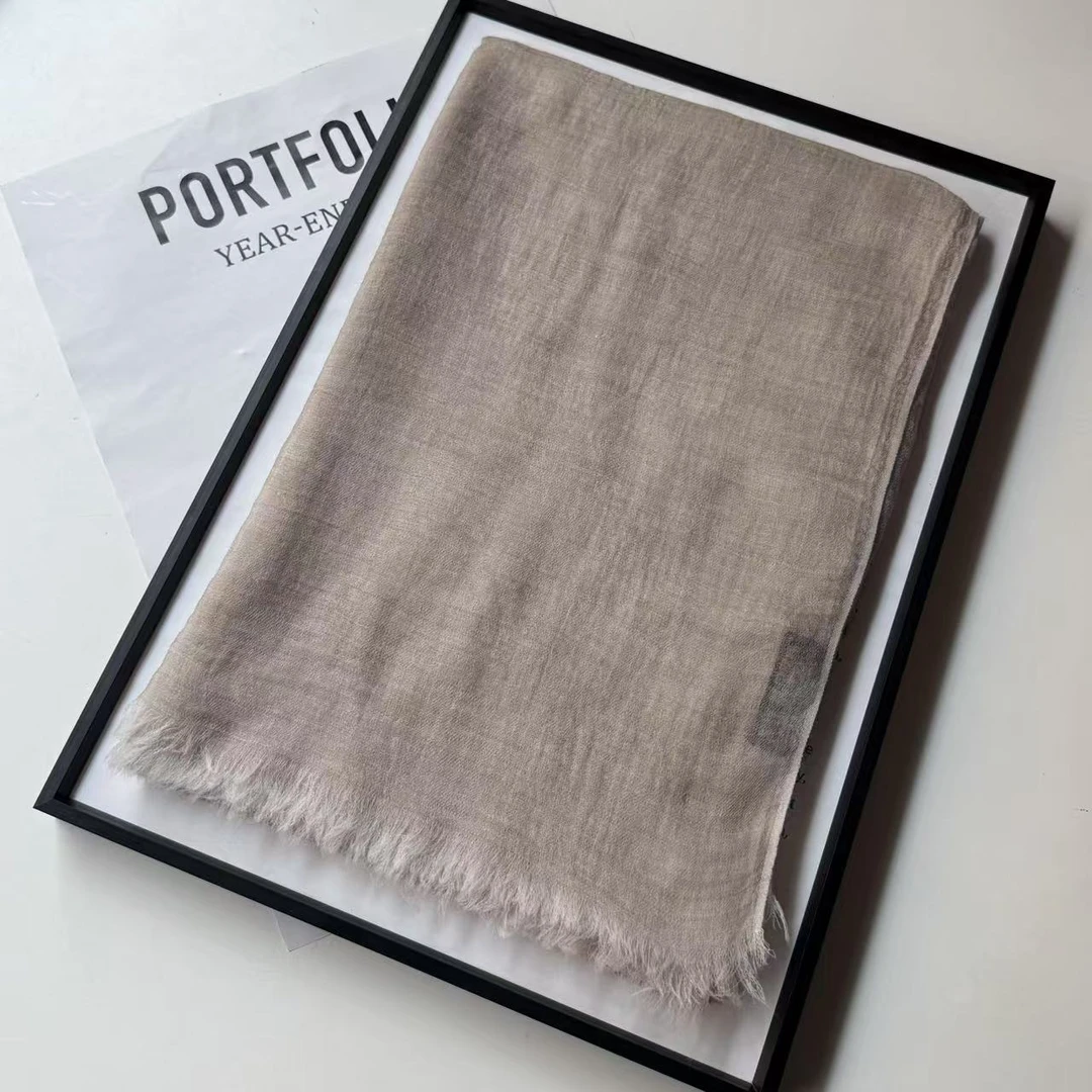 羊绒莫兰迪格子200*100长巾围巾经典披肩时尚百搭保暖围脖M032