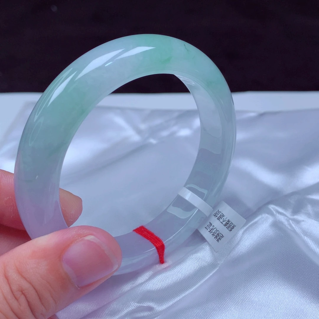 未镶嵌手镯翡翠缅甸天然A货翡翠手镯55.3