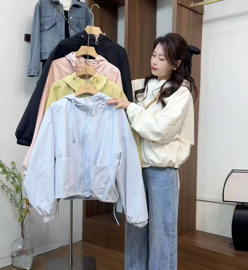 晴晴家 （现货）宽松百搭休闲防风简约冲衣服冲锋衣