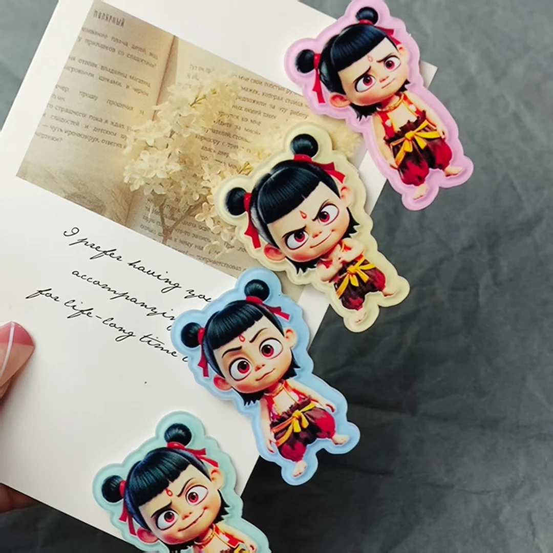 新款哪吒2魔童闹海卡通发夹ins少女心日系百搭侧边刘海夹女一字夹