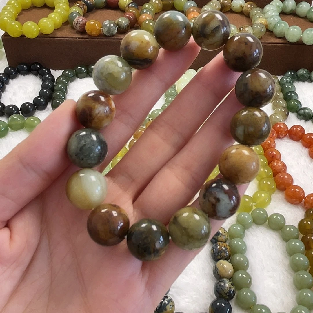 未镶嵌蛇纹石玉手串