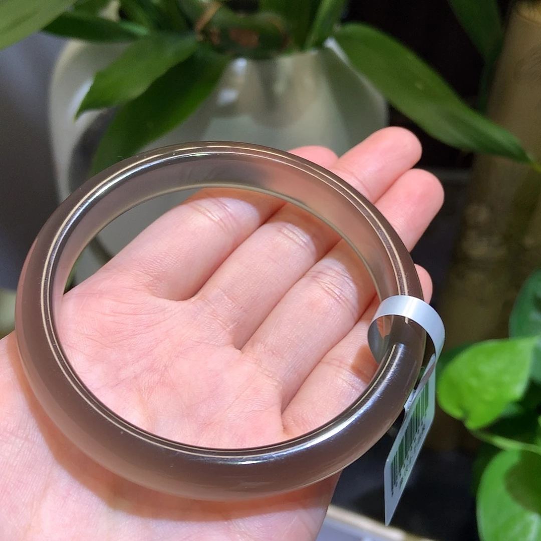 玛瑙/玉髓未镶嵌手镯7 金钩黑灰