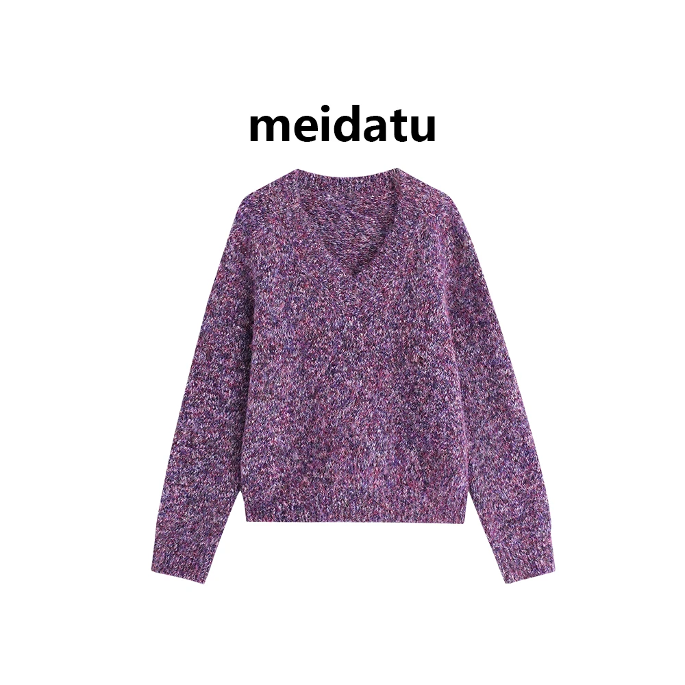 美哒兔（纱间彩韵）冬季混色厚实松弛感毛衣（小个子版）CM1049-27