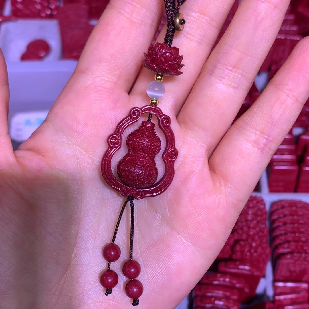 天然辰砂福禄钥匙扣