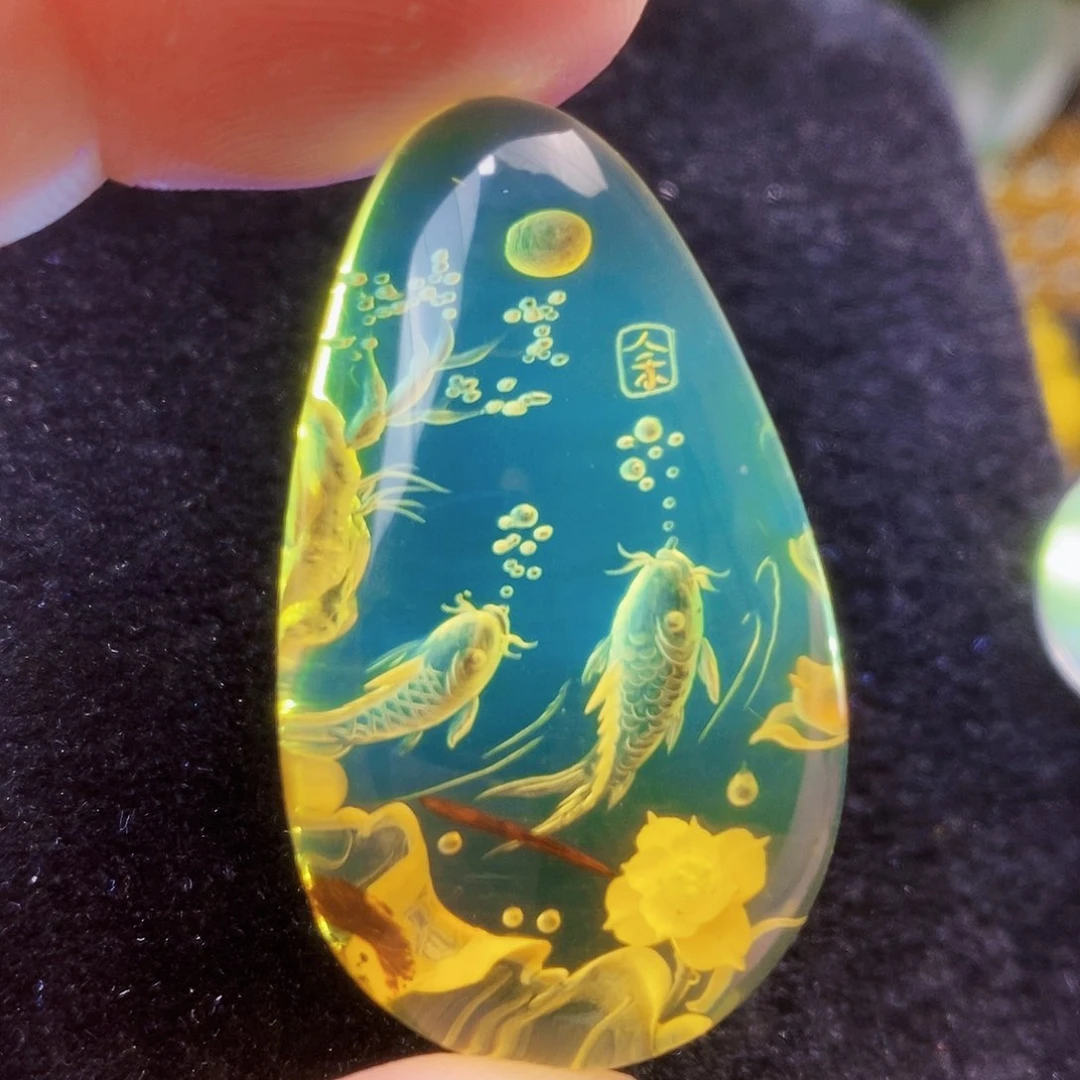 【闪购商品】琥珀（花珀）吊坠(不含链)未镶嵌