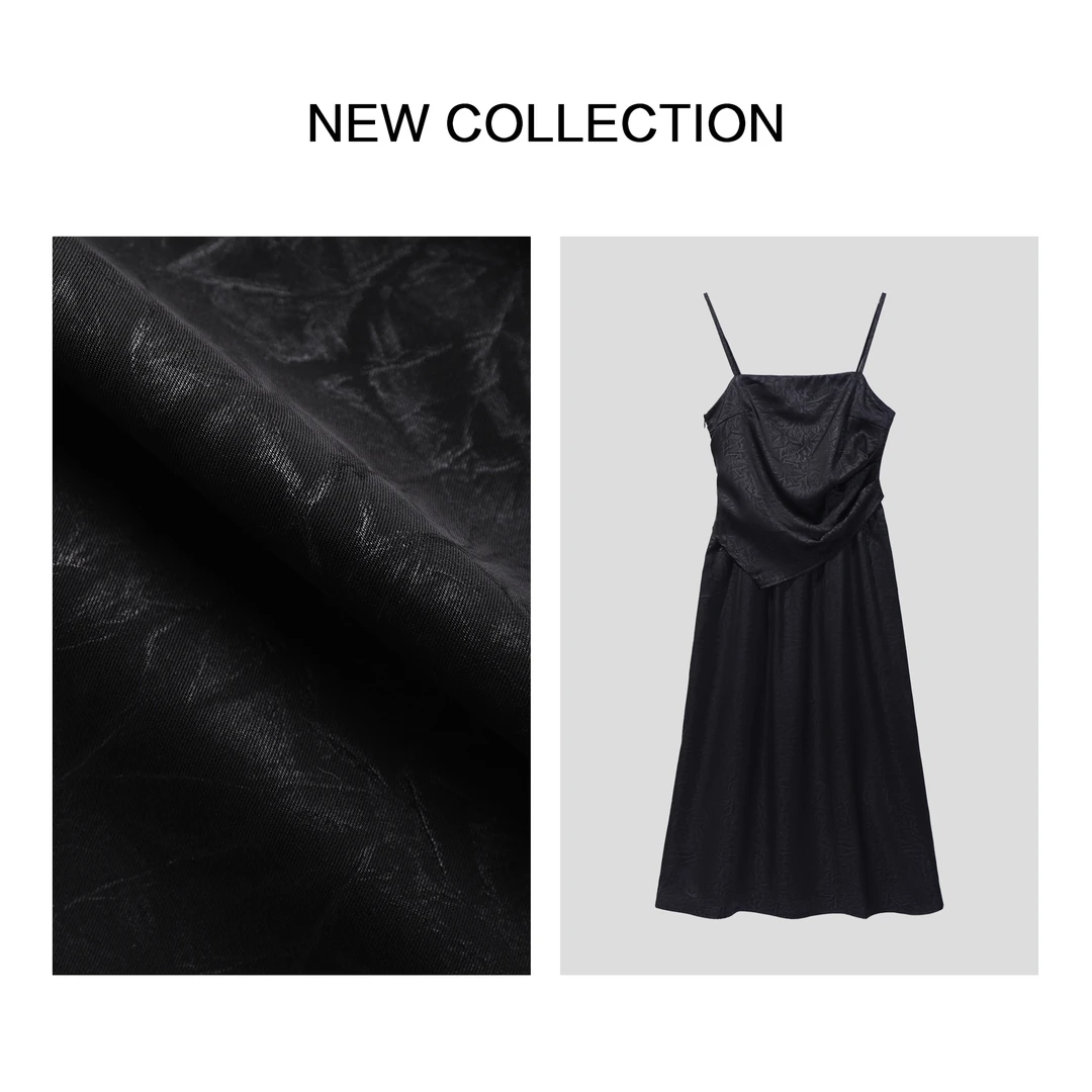 【小依专享】L1F36263B 秋季新款女士吊带连衣裙-6263