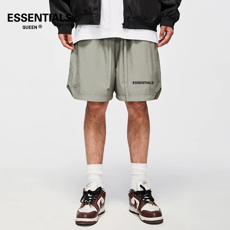 ESSENTIALS QUEEN2025爆款免烫速干短裤男宽松潮牌四分裤抗皱