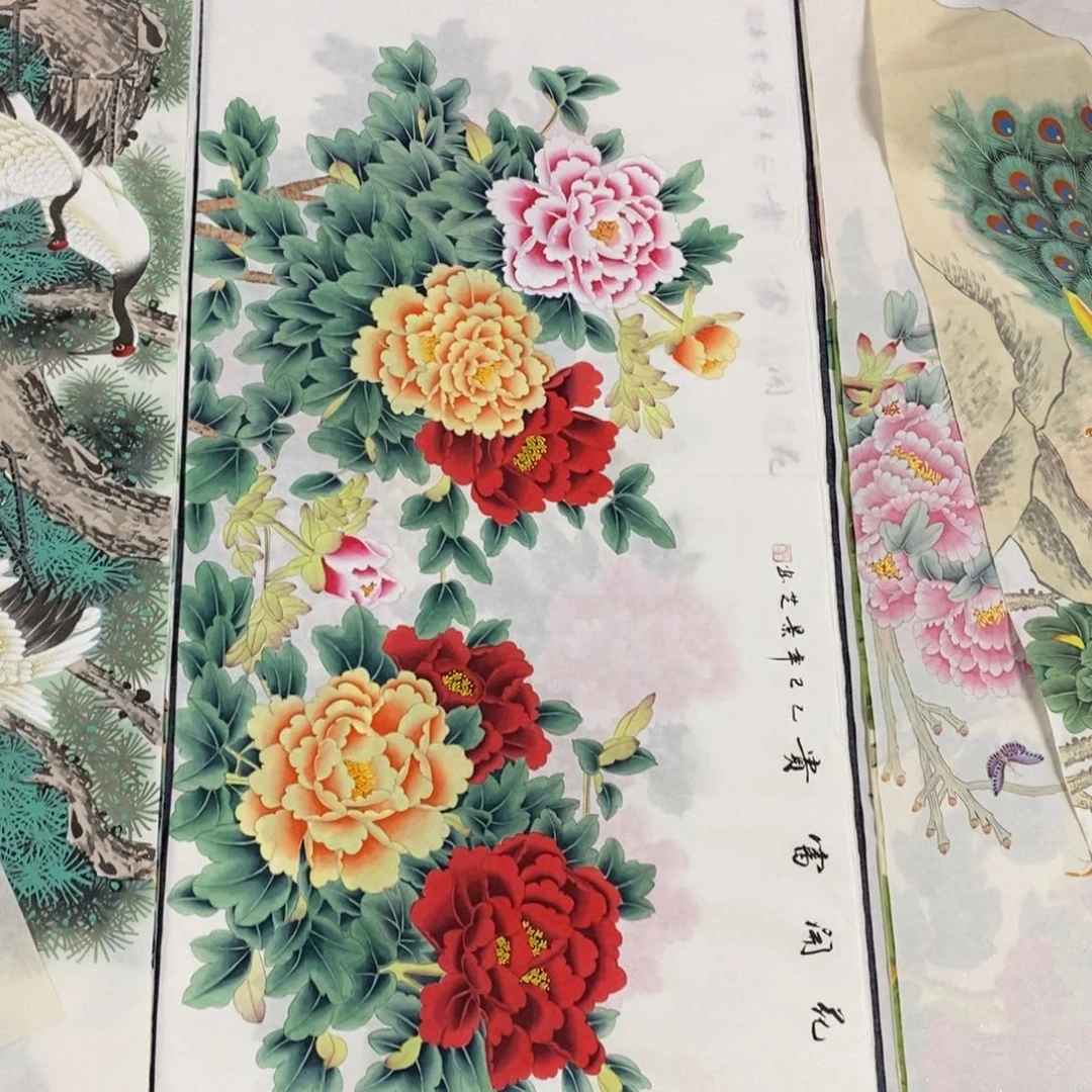 国画尺寸140✖️70精品四尺手绘工笔