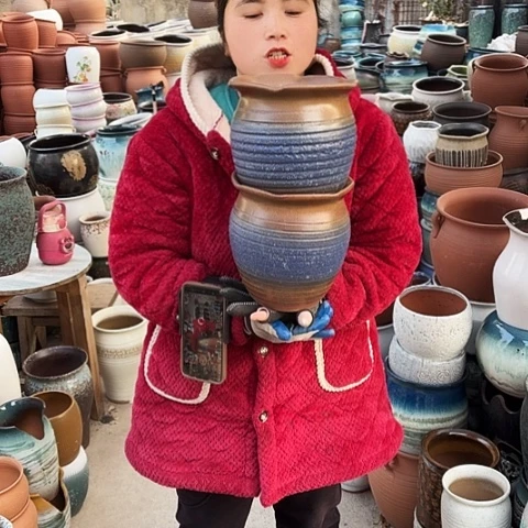 口19高20瑕疵盆子。