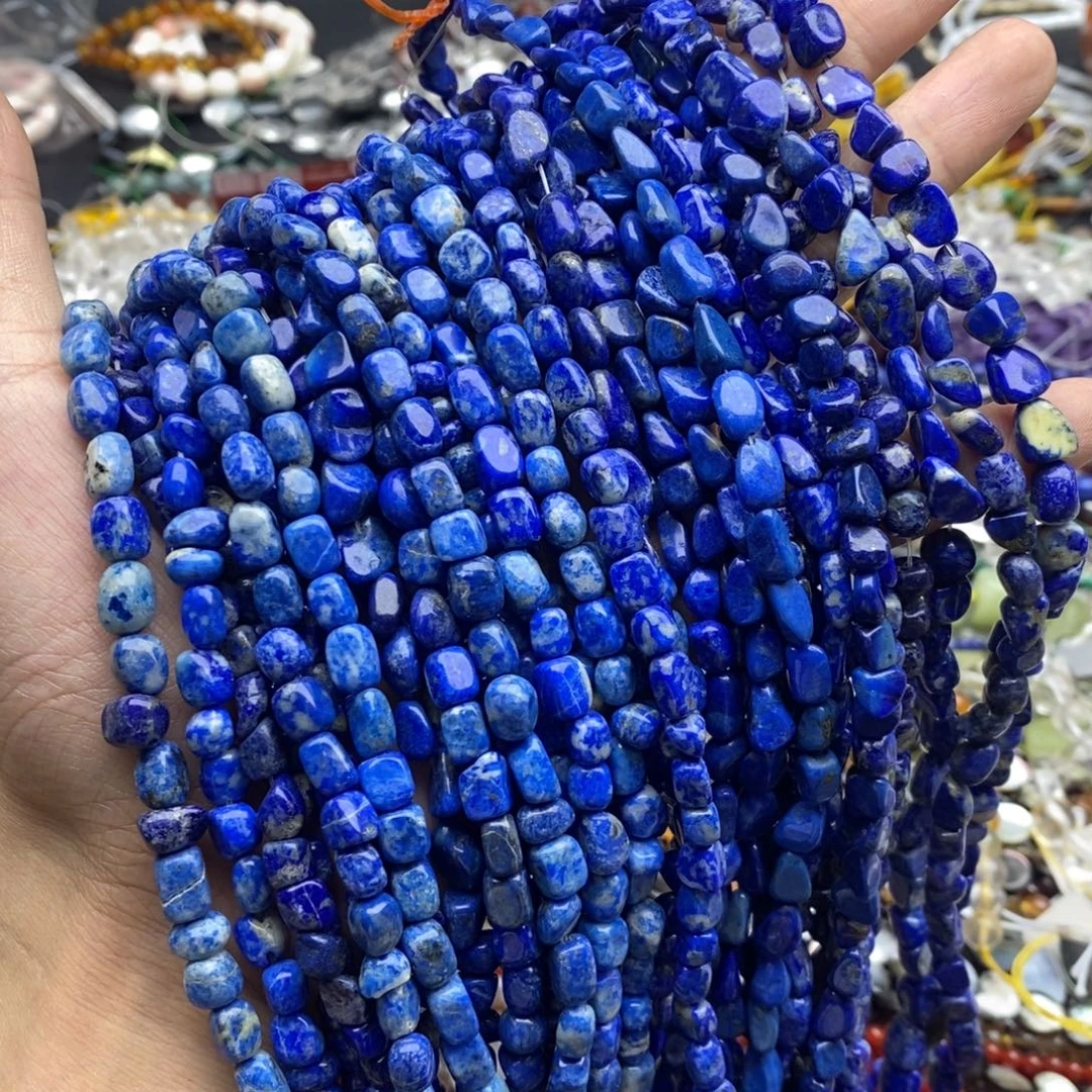 玛瑙/玉髓未镶嵌珠宝半成品一条天然青金石小随行6mm