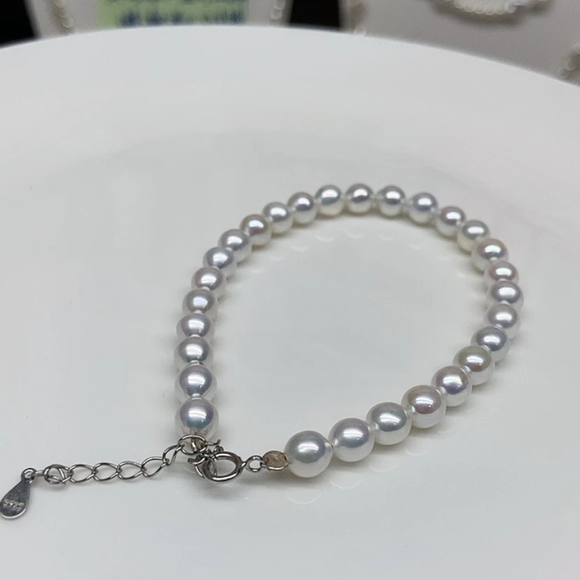 【闪购商品】银S925镶嵌手链淡水珍珠