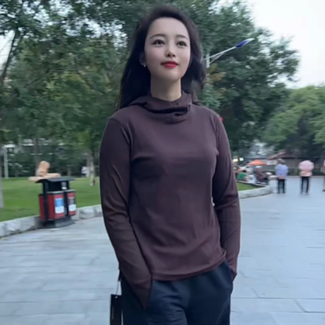 菲玛掂251885连帽纯色T恤剪裁立体显瘦日常必备严选好物