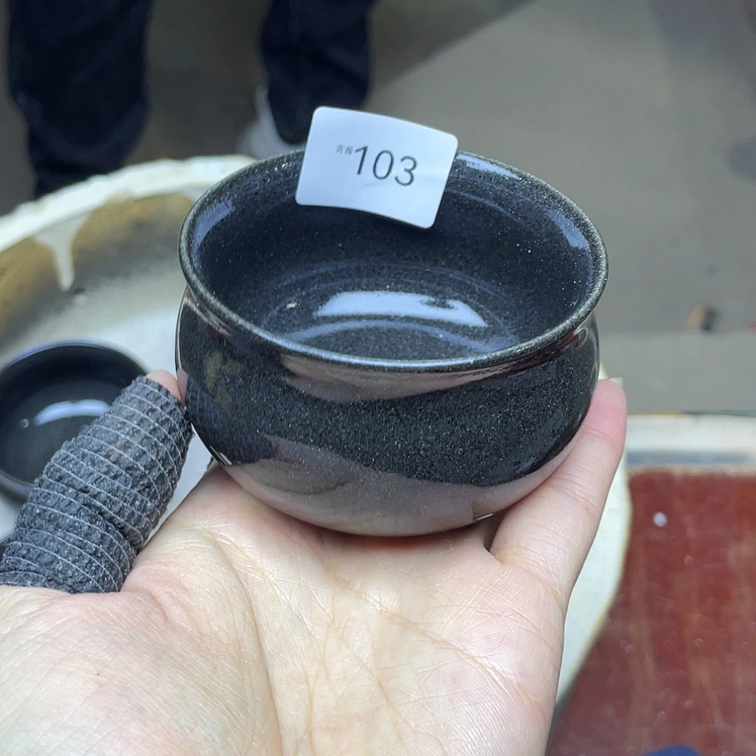 茶盏103 福临号建盏薄胎柴烧微瑕