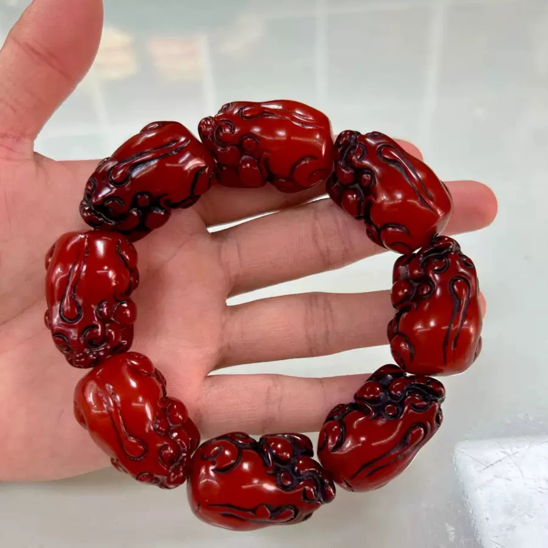 精品精工爆油红油貔貅22