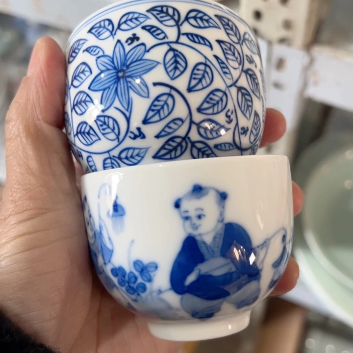 壶手绘两个缸杯陶瓷