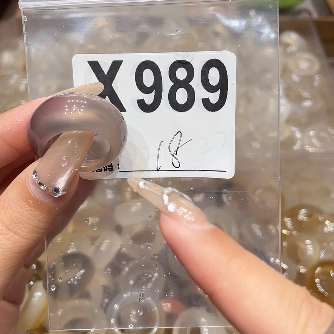 玛瑙/玉髓未镶嵌戒指989