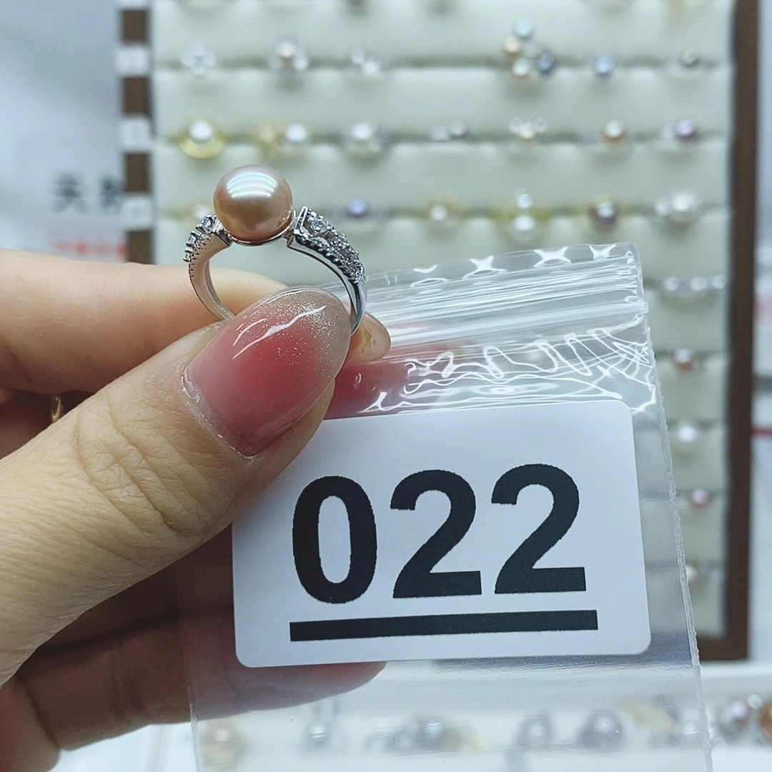 淡水珍珠戒指银S925镶嵌东**逛022