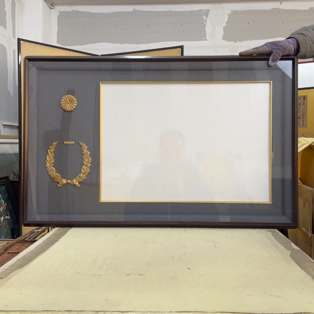 桂***水绘画屏风框画茶空间设计