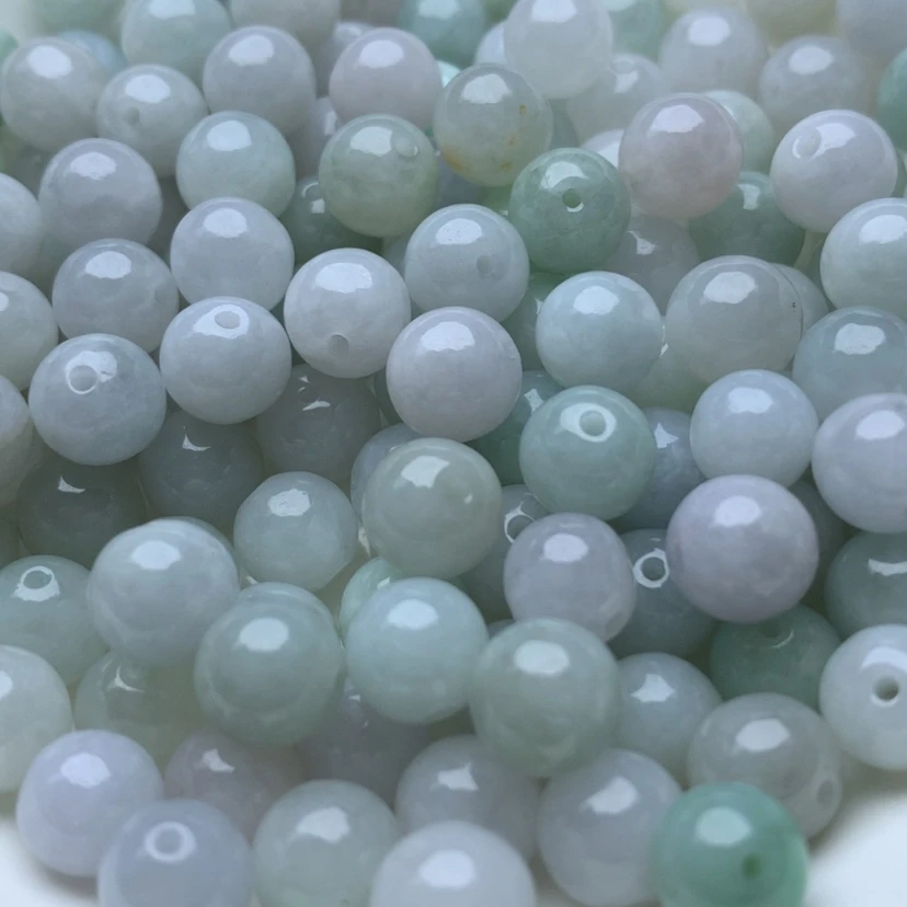 【闪购商品】翡翠手链未镶嵌卡7.6绿白26颗