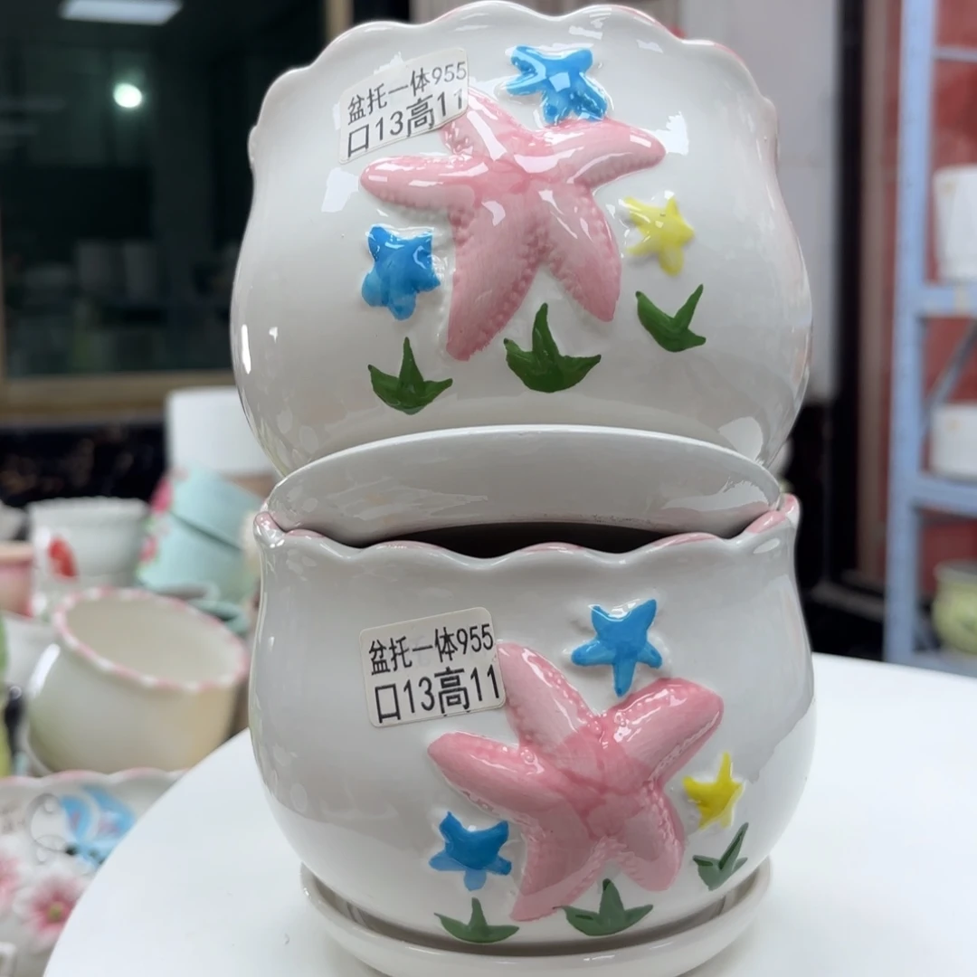 @夏西陶瓷花盆@@5955