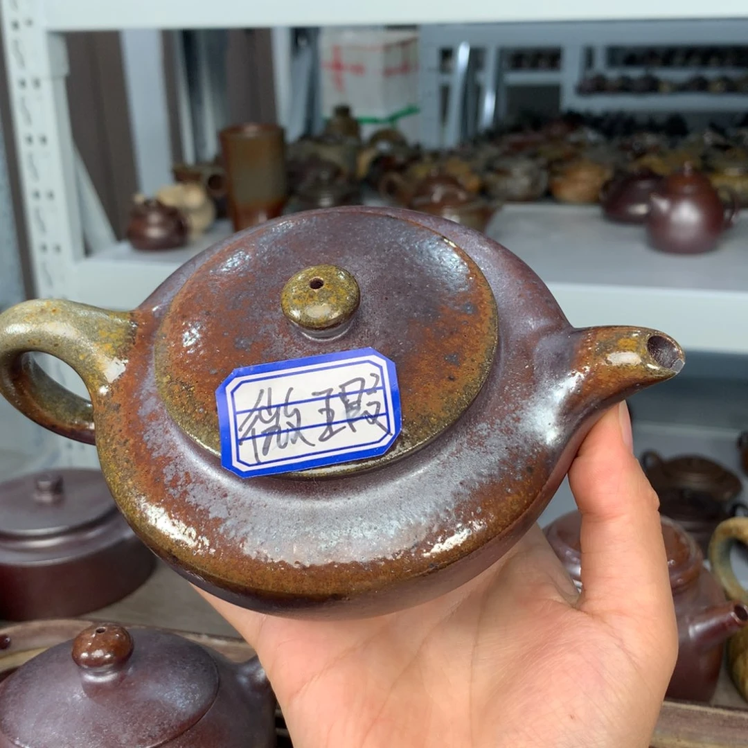 茶壶紫砂纯自然柴烧