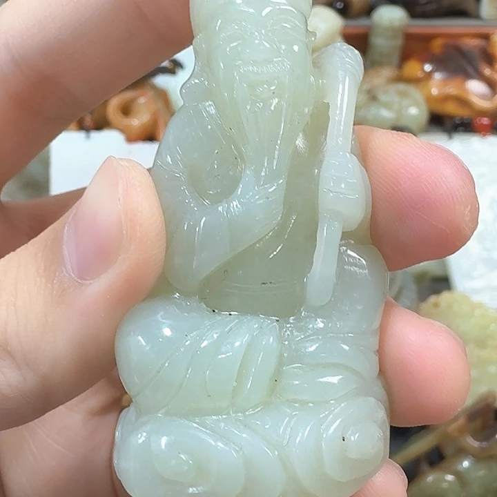 和田玉未镶嵌摆件「****叔