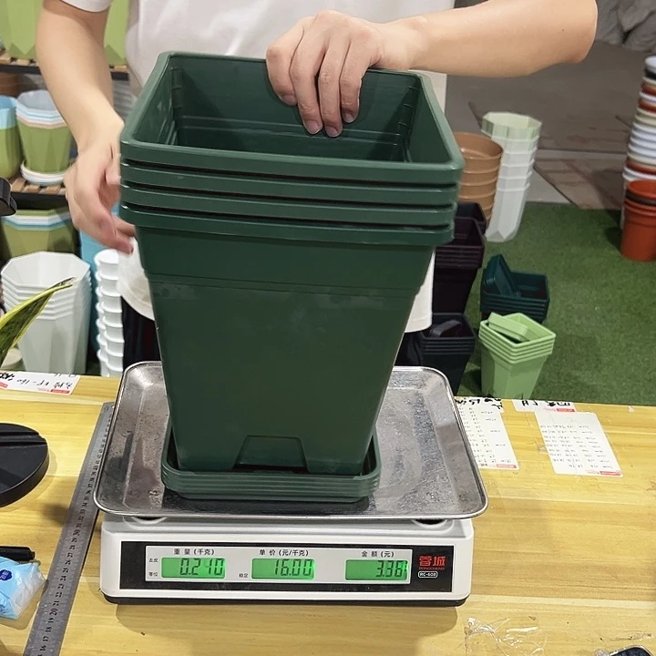 特价方盆口23高26军绿带托4只