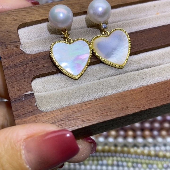 淡水珍珠银S925镶嵌珠宝首饰