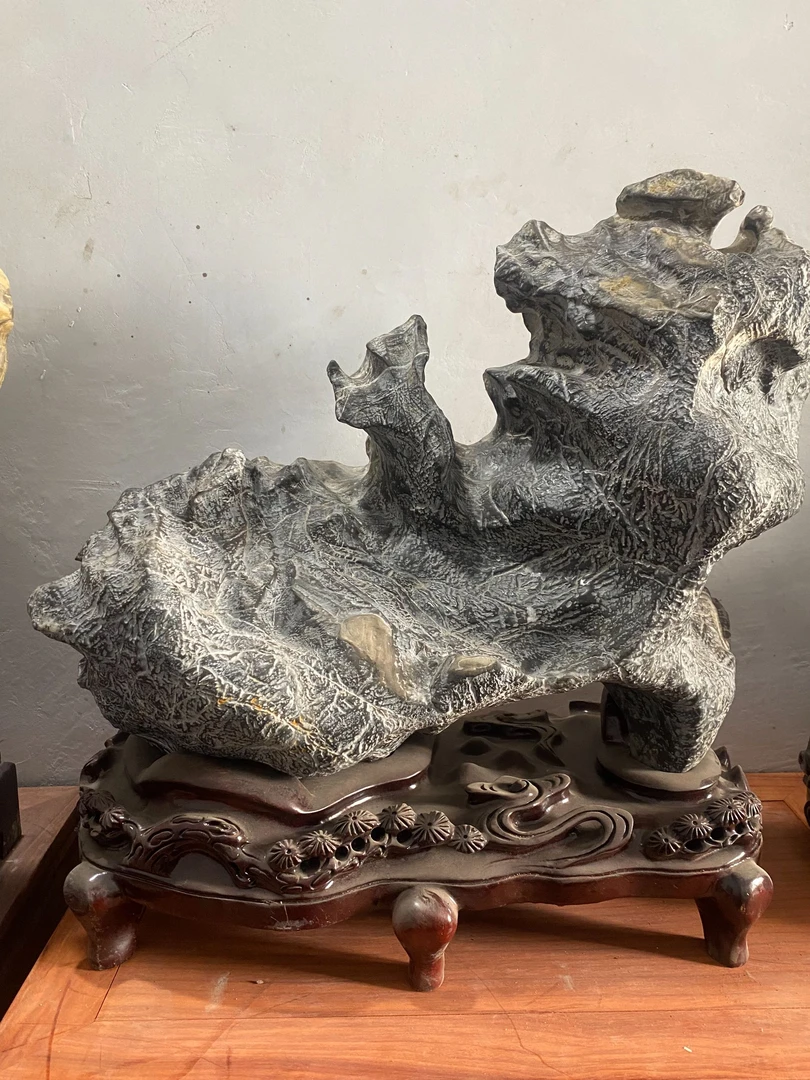 大型造型灵璧石天然原石奇石办公室玄关装饰摆件