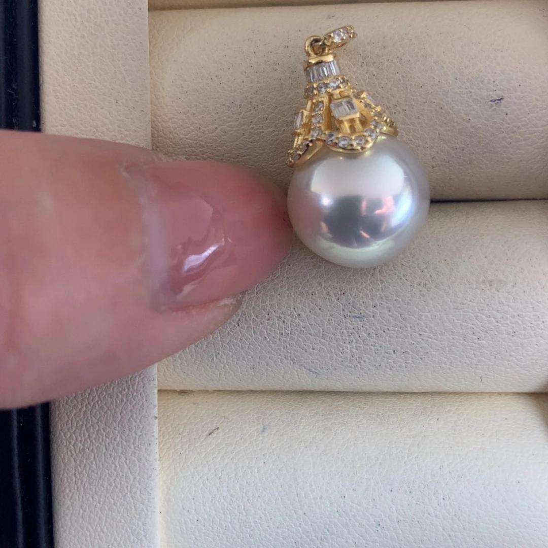 海水珍珠颈饰银S925镶嵌