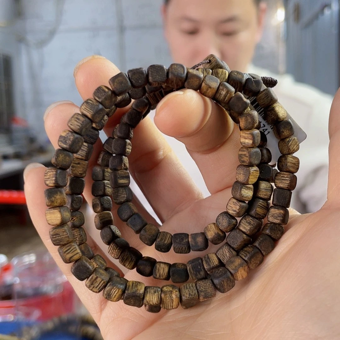 沉香手串棋楠白露方珠长串0.5/14克多样性发一