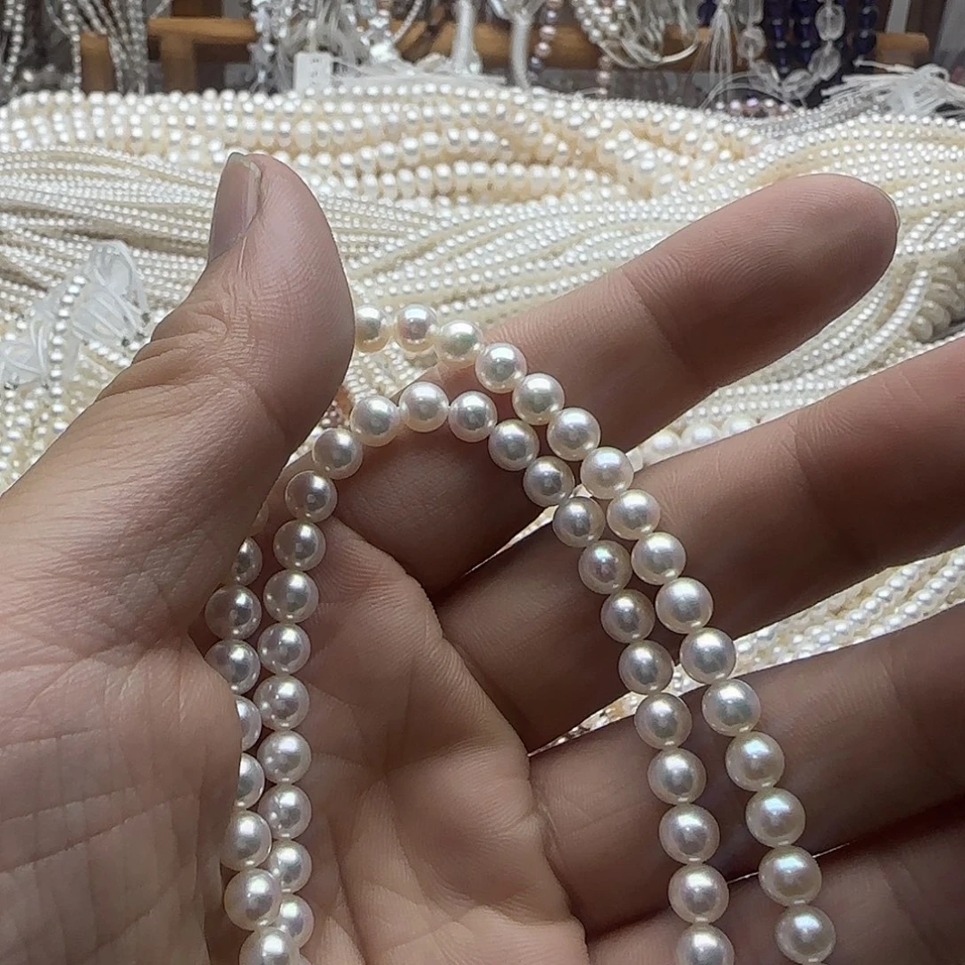 红****半成品淡水珍珠未镶嵌成品卡6左右高货