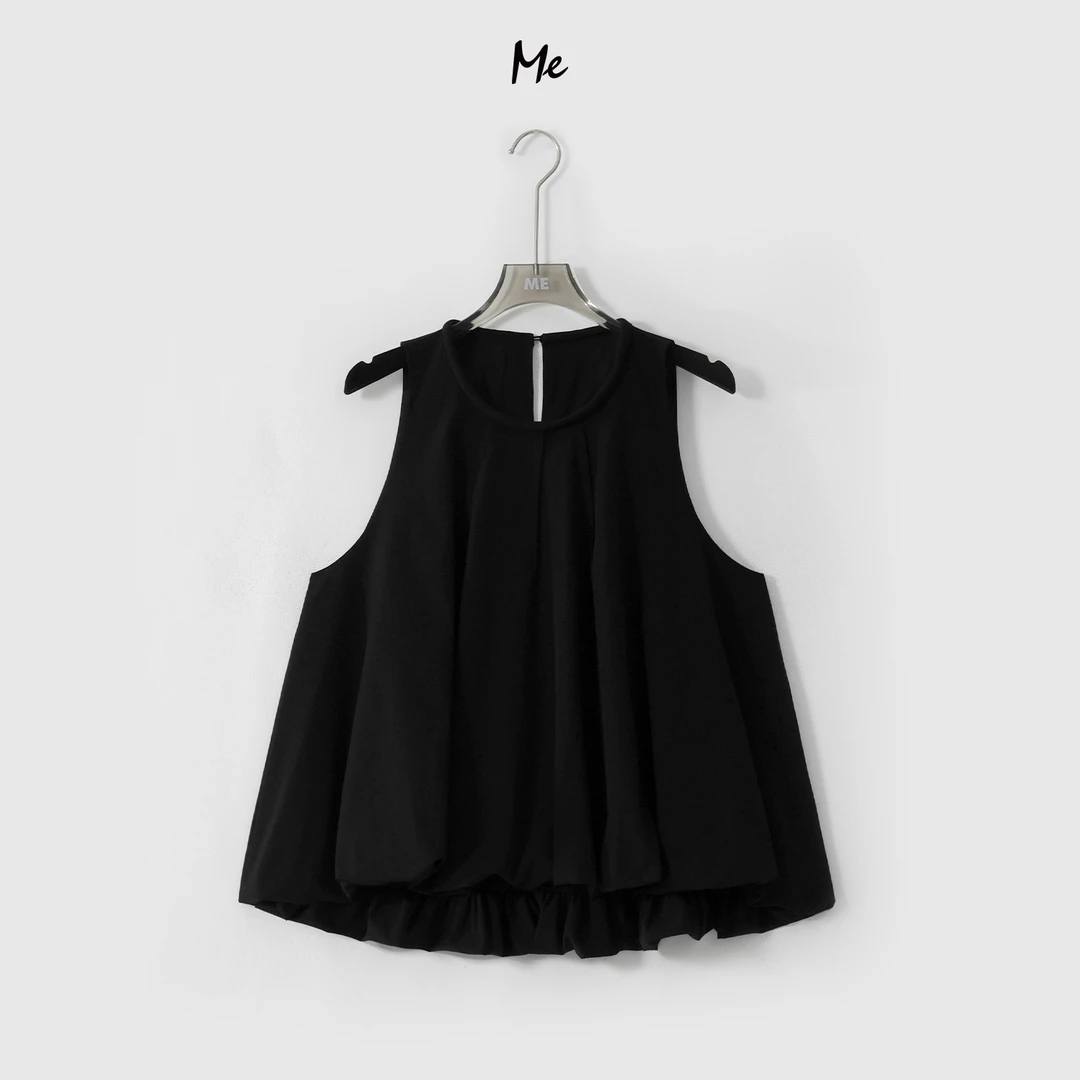 ME【冷艳美人】挂脖极简高知遮肉显瘦舒适时尚百搭休闲上衣MESS6624