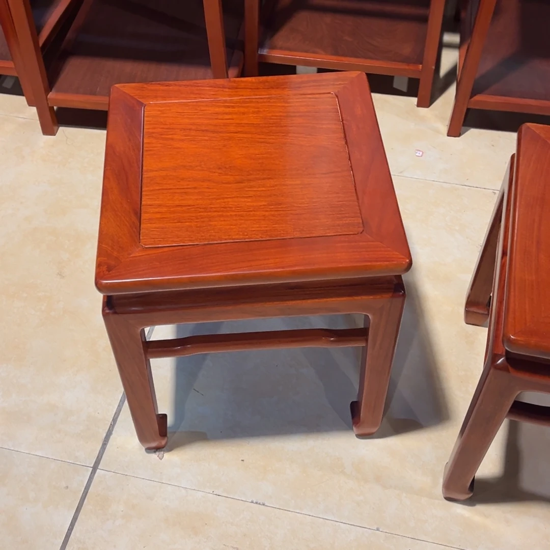 辉***案台花梨木类缅甸花梨木马蹄凳