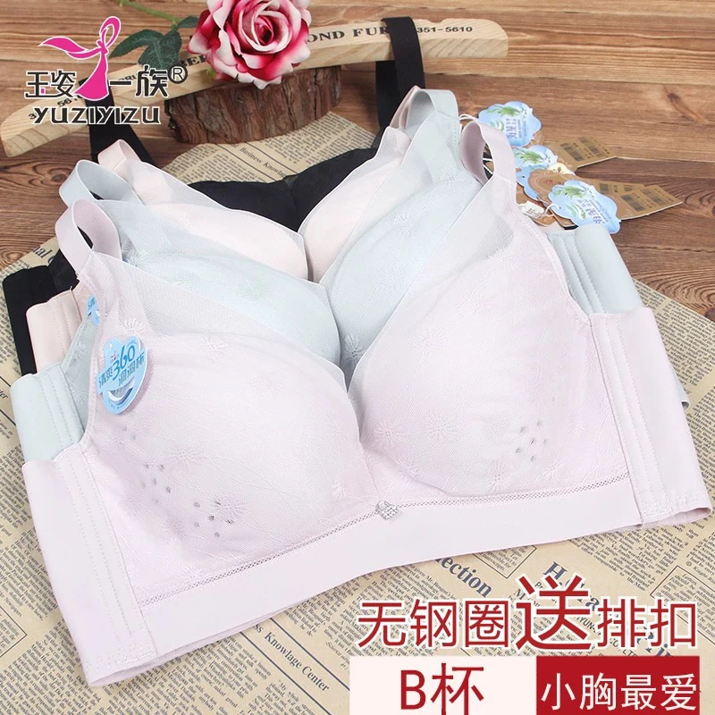 蕾丝洞洞杯无钢圈聚拢文胸薄款调整型收副乳内衣胸罩