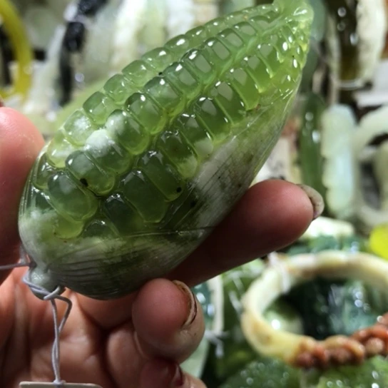 未镶嵌岫玉手把手把