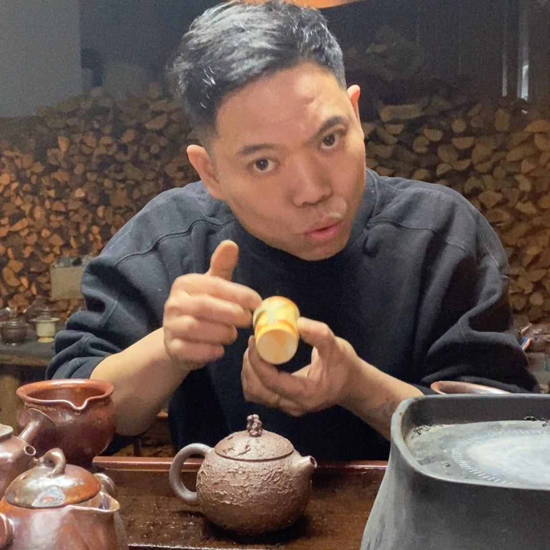 紫砂柴烧枫*小蛮腰杯杯