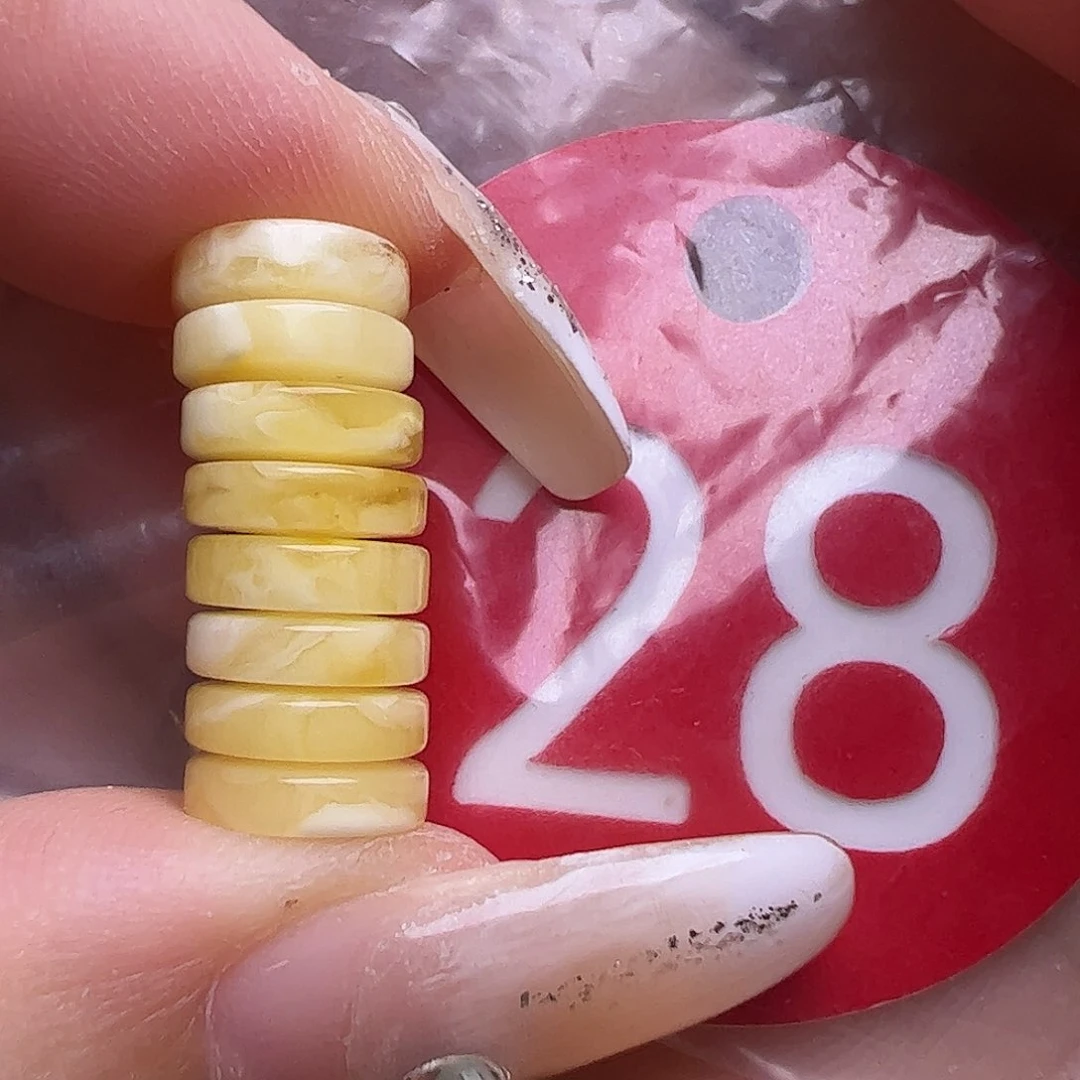 未镶嵌蜜蜡裸石8mm精工隔片
