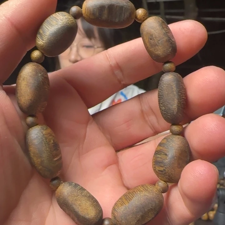 沉香碎屑沉香乌身圆叶留疤单圈卡12保11克➕多样性发货