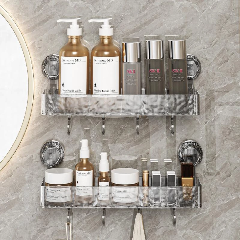 波纹吸盘加厚置物架卫生间壁挂免打孔浴室洗手台洗澡洗漱台用品收