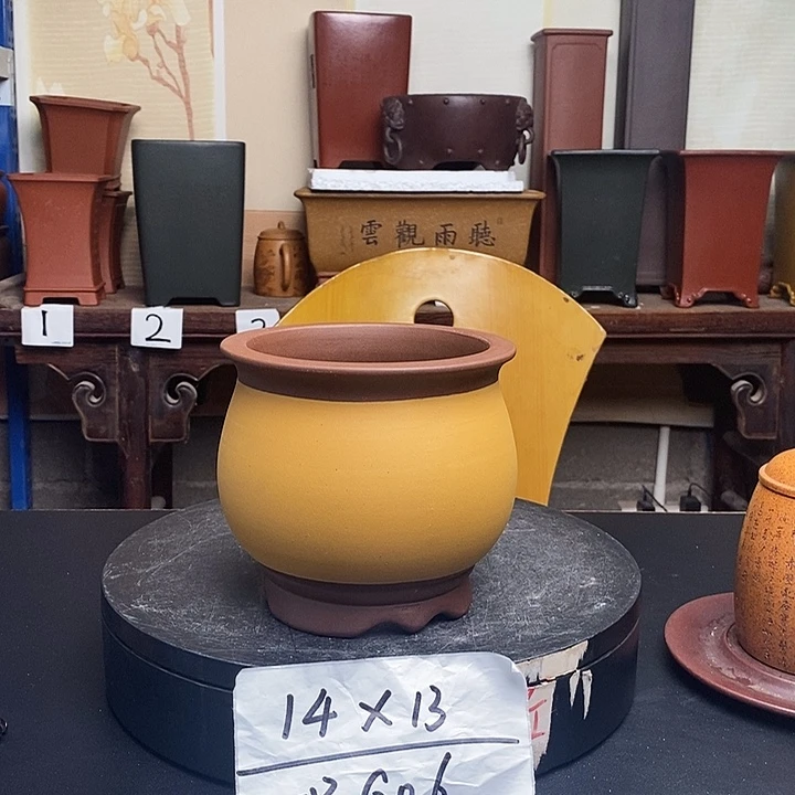 紫砂花盆货号一只G06