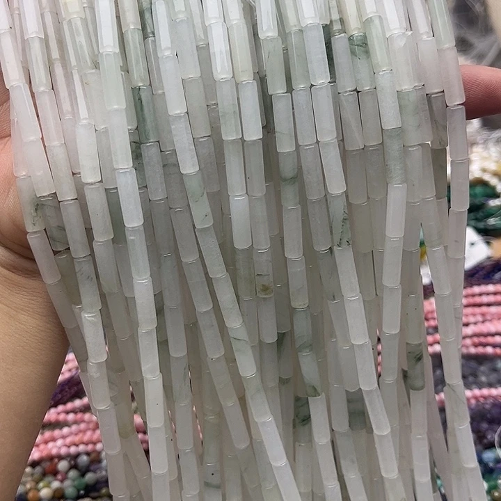 未镶嵌玛瑙/玉髓珠宝半成品一条4/13mm天山翠管珠